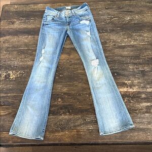 Hudson Ballet Bootcut Jeans Women's sz 30 Mid Rise Double Button Denim Jeans